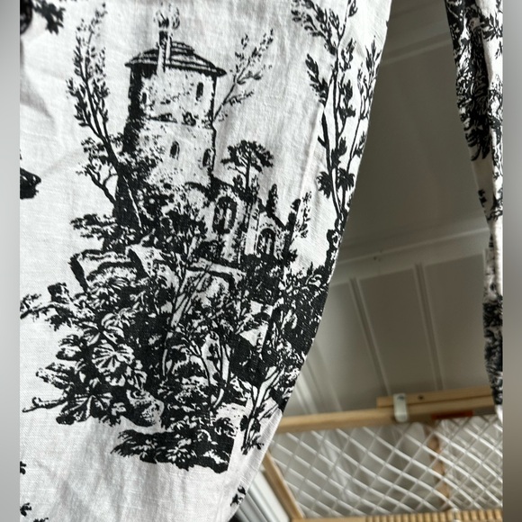 Joie Black and White Linen Pants - Picture 3 of 12